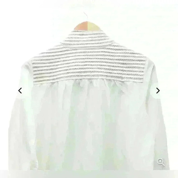 Soft Surroundings Lillith Tunic White Cream Button Front Lace Size Small P - Picture 5 of 15